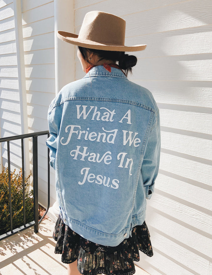 What A Friend We Have In Jesus Denim Jacket