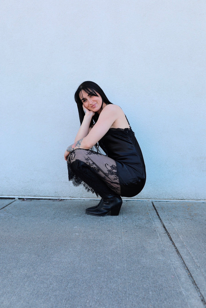 Black Lace Maxi Dress