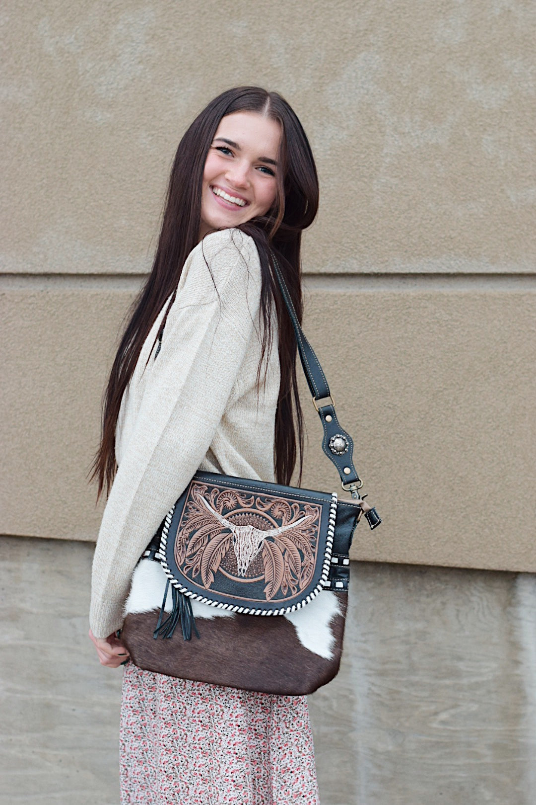 Spirt of the Herd Hand Tooled Bag