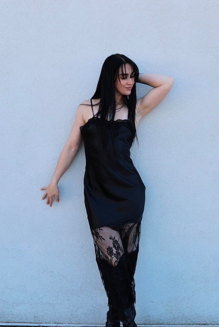 Black Lace Maxi Dress