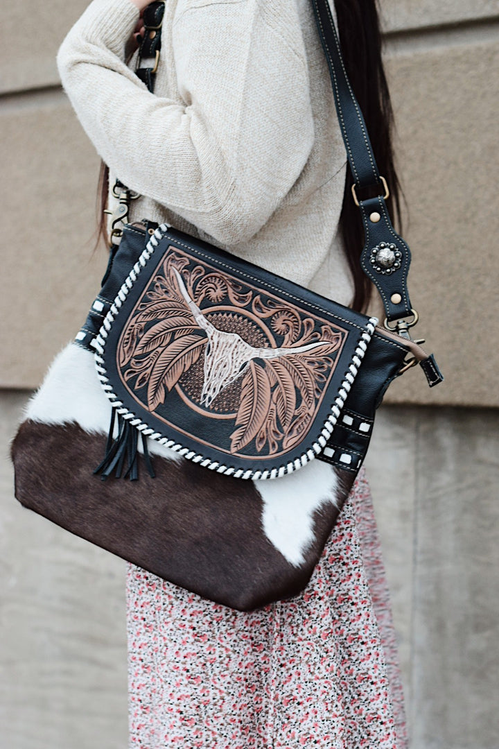 Spirt of the Herd Hand Tooled Bag