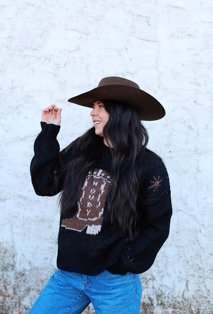 Cowboy Boot Sweater