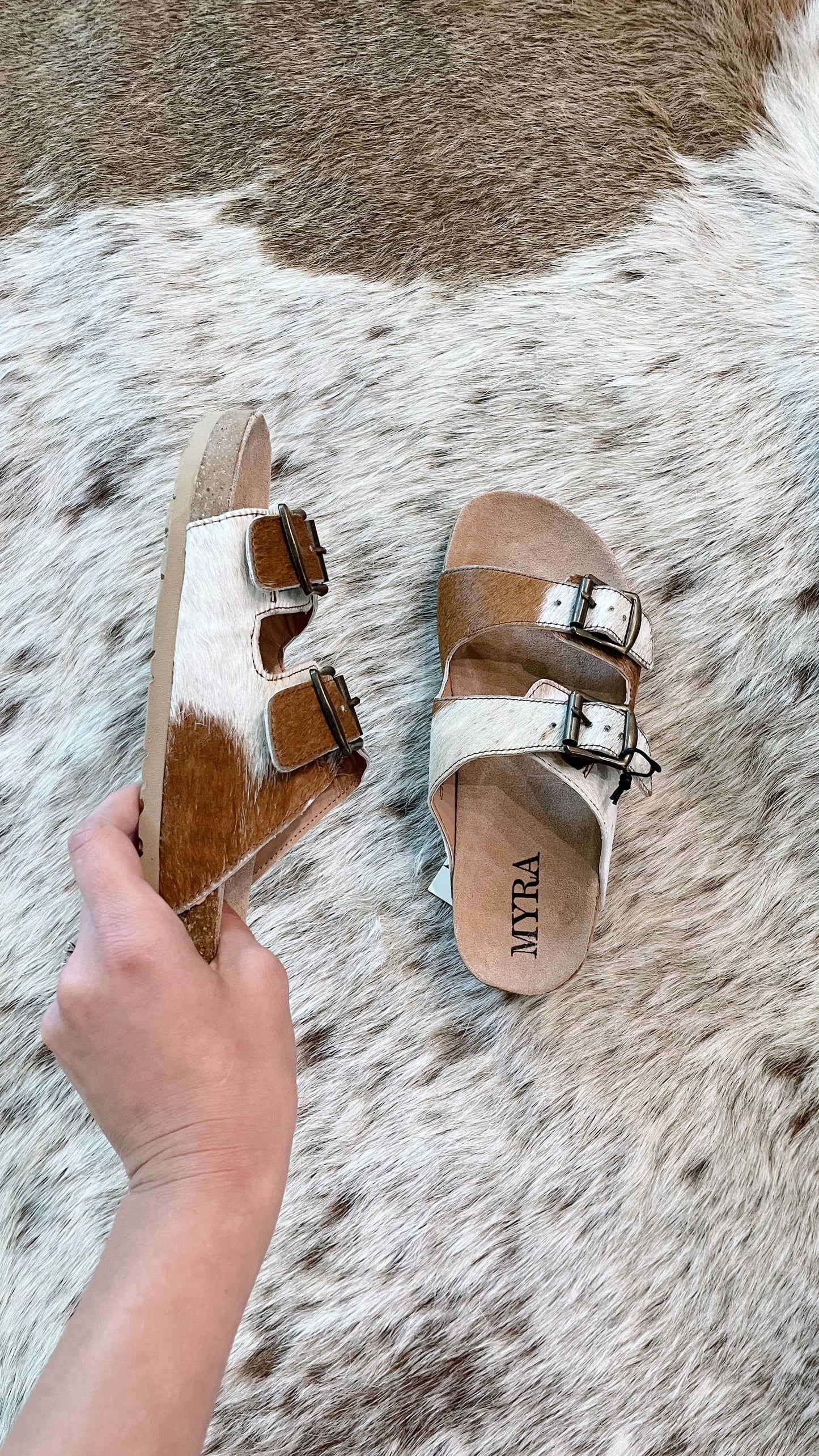 Cowhide Sandals