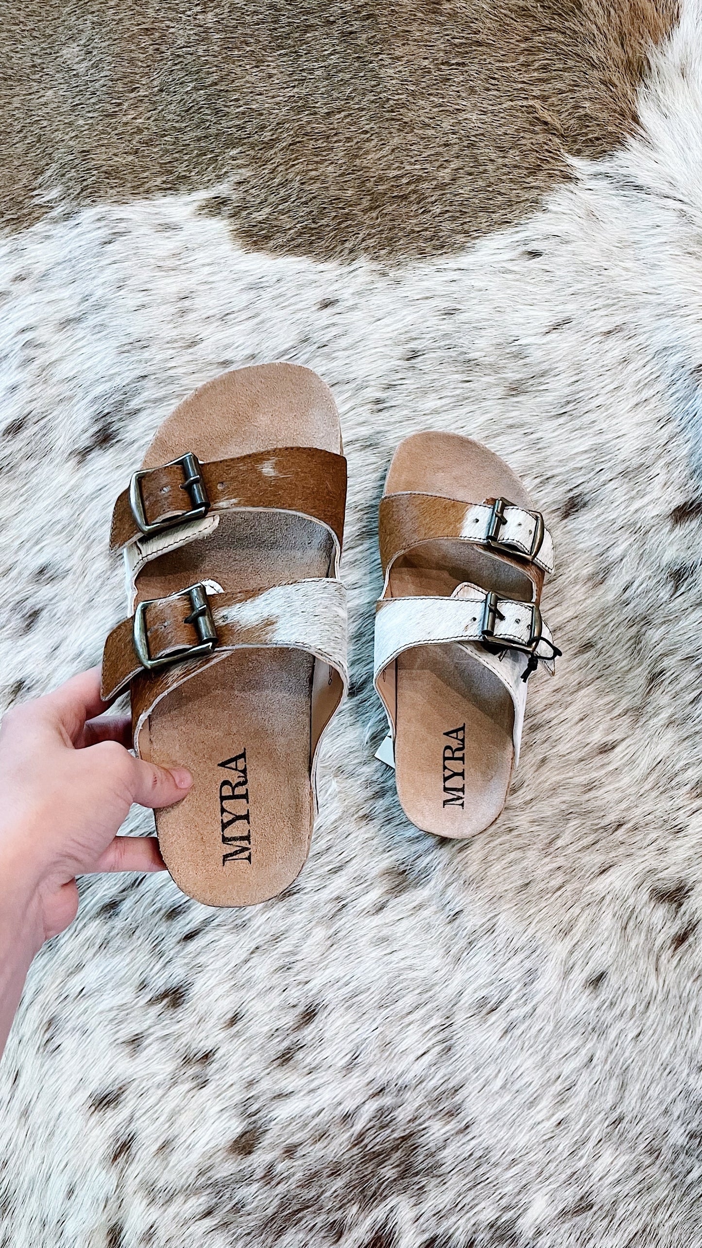 Cowhide Sandals