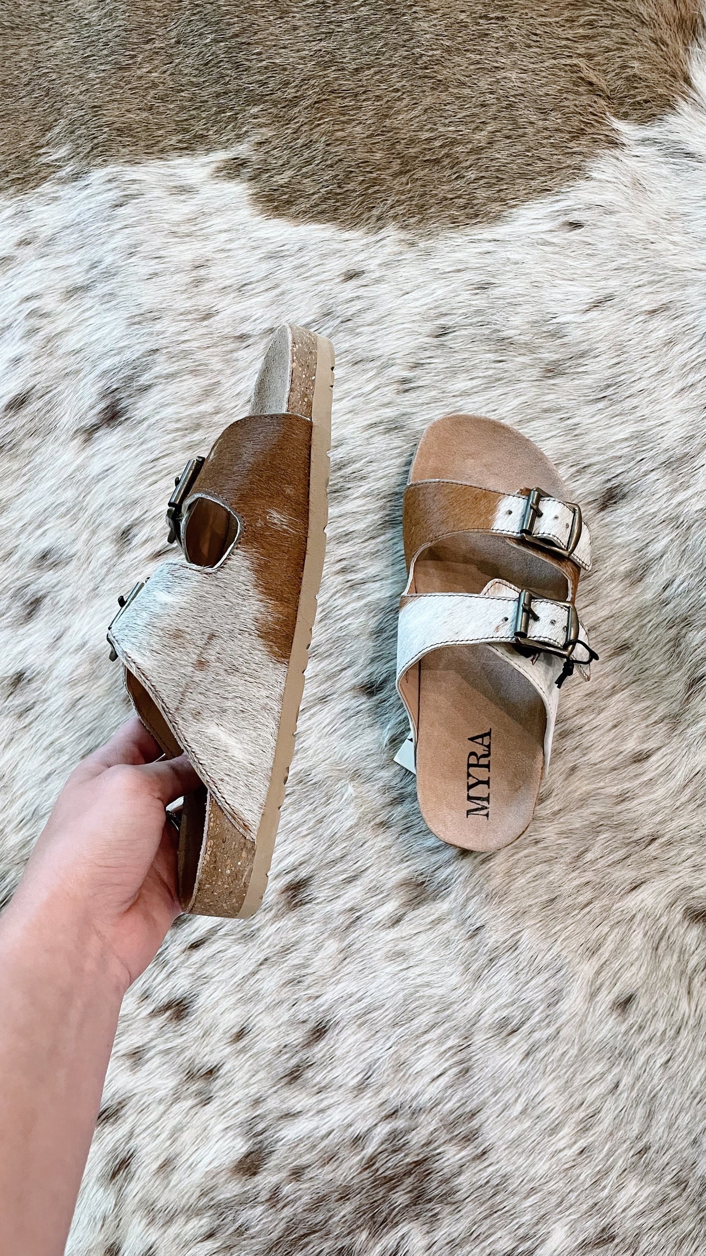 Cowhide Sandals